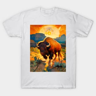 Bison running I T-Shirt